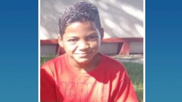  Vinícius André Gomes Porto, de 13 anos, está desaparecido desde a tarde desta terça-feira (6), quando saiu de casa para jogar bola com colegas, na localidade de Vila Esperança, em Água Doce do Norte