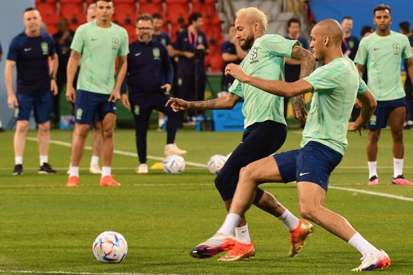 Copa do Mundo. Treino da Seleção Brasileira no estádio Grand Hamad em Doha, no Catar. por Vitor Jubini