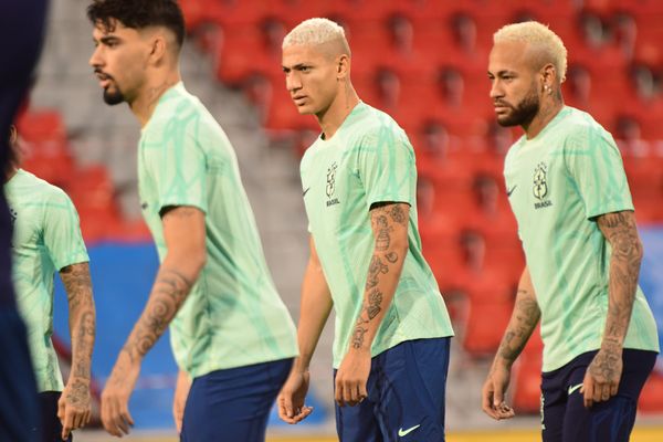 Copa do Mundo. Treino da Seleção Brasileira no estádio Grand Hamad em Doha, no Catar. por Vitor Jubini