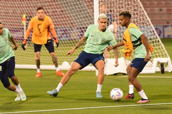 Copa do Mundo. Treino da Seleção Brasileira no estádio Grand Hamad em Doha, no Catar. por Vitor Jubini