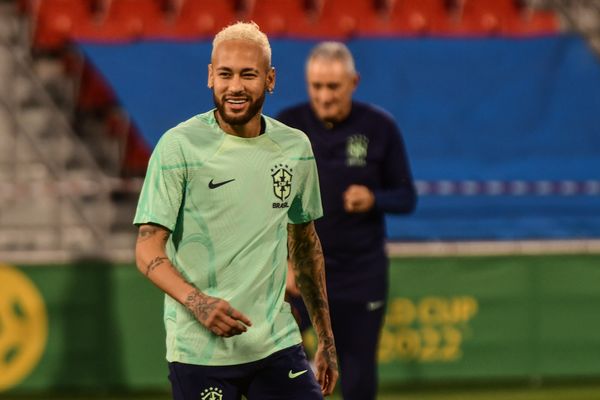 Copa do Mundo. Treino da Seleção Brasileira no estádio Grand Hamad em Doha, no Catar. por Vitor Jubini