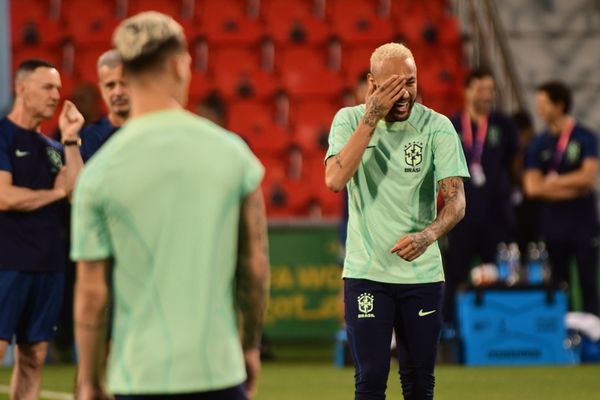 Copa do Mundo. Treino da Seleção Brasileira no estádio Grand Hamad em Doha, no Catar. por Vitor Jubini