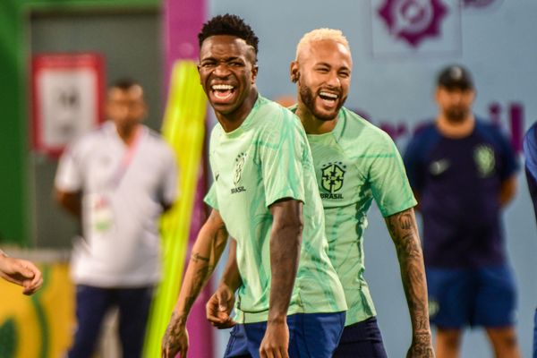 Copa do Mundo. Treino da Seleção Brasileira no estádio Grand Hamad em Doha, no Catar. por Vitor Jubini