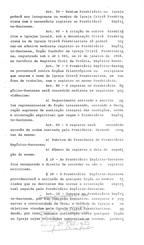 O Primeiro estatuto foi criado em outubro de 1967 por Maranata/Divulgação