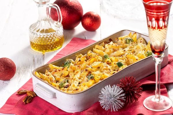 Macarrão gratinado de Natal 