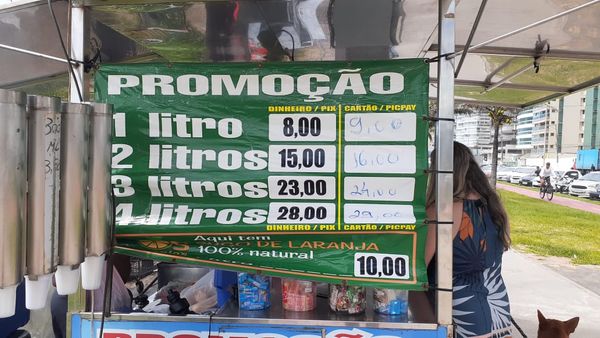Água de coco: item pode sofrer variações no seu preço nos locais da Grande Vitória