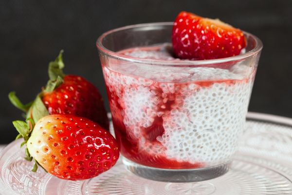 Chia com morango