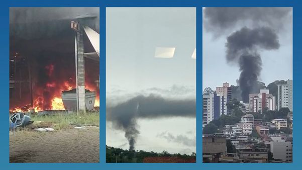 Incêndio atinge galpão da Viação Itapemirim em Cachoeiro 