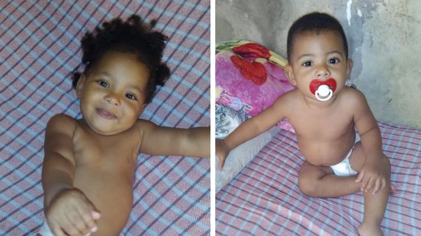 Os irmãos gêmeos de um ano de idade, Ayla e Rael, sofreram queimaduras junto com a mãe após um acidente doméstico no dia 30 de novembro.