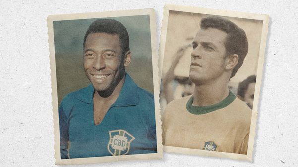 Pelé e o zagueiro capixaba Fontana jogaram juntos pela Seleção Brasileira