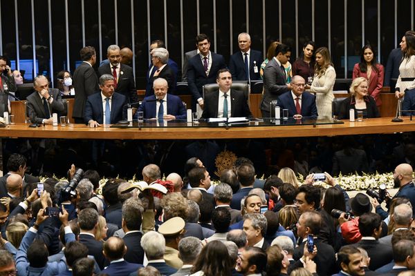 Lula e Alckmin foram recebidos no Congresso Nacional