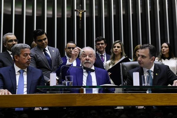 Lula em dia de cerimônia de posse no Congresso