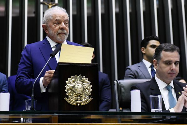 Lula fala ao Congresso Nacional, em Brasília