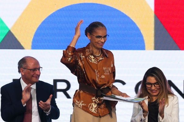 A ministra do Meio Ambiente, Marina Silva, assume o cargo