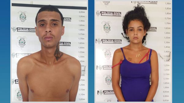Gabriel Lopes Pereira, conhecido como Mineirinho, de 23 anos, e Crislany Monteiro Machado, de 18 anos, que está grávida, foram presos suspeitos da morte de um jovem em saída de forró em Linhares.