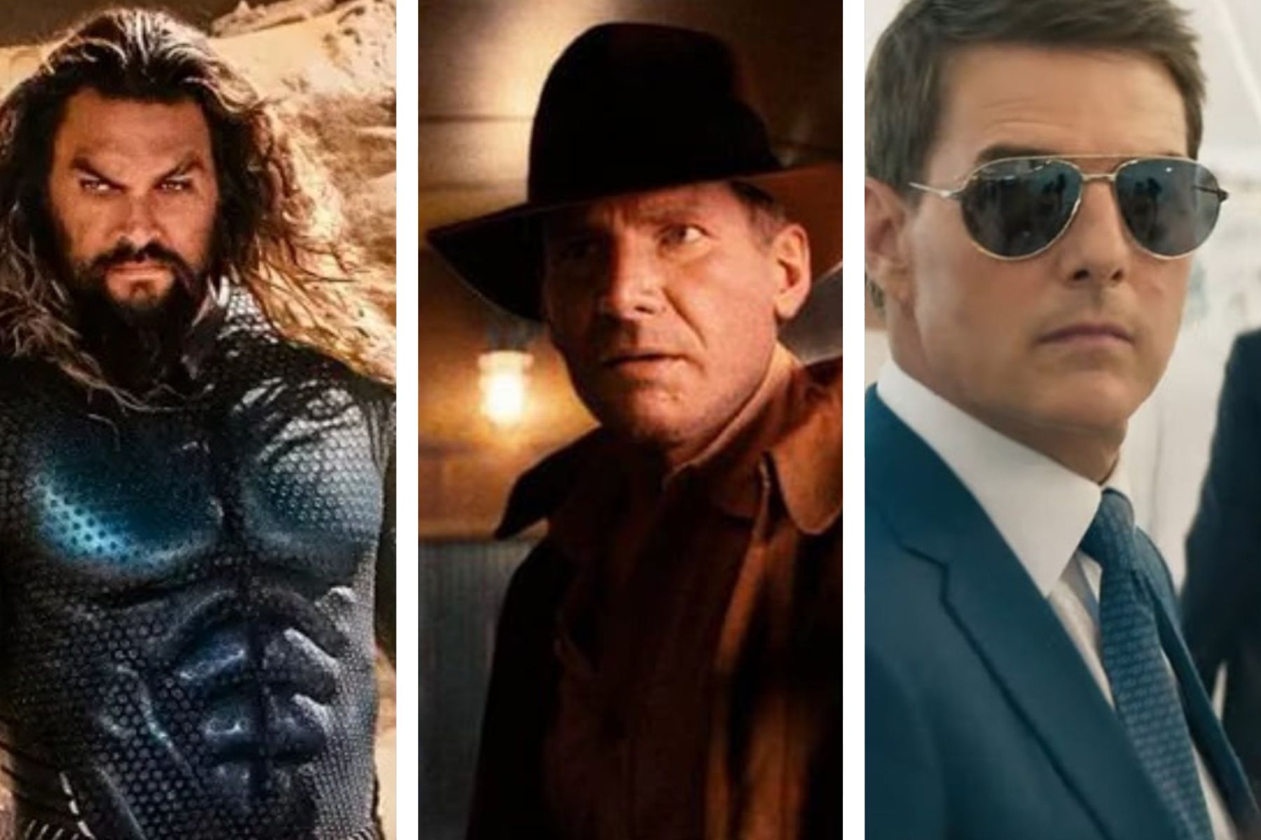 Entre as estreias programadas para o novo ano, estão 'Missão Impossível 7', 'Aquaman e o Reino Perdido' e 'Indiana Jones e o Chamado do Destino'