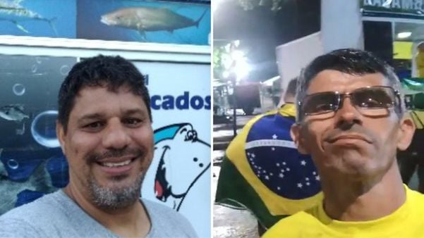 Andres Cassiano Vieira e Gerino Sousa Filho, bolsonaristas presos durante atos antidemocráticos na Prainha, em Vila Velha