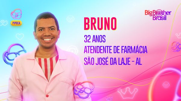 O alagoano Bruno é integrante do grupo Pipoca do BBB 23