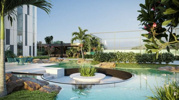 Prédio mais alto de Vitória terá piscina com borda infinita no último andar por Grand Construtora 
