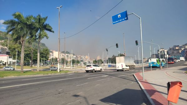 Incêndio atinge área de vegetação no Morro do Vigia, em Vitória por Leitor A Gazeta