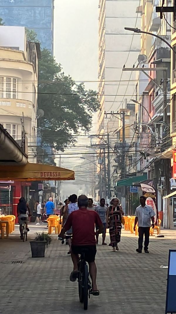 Incêndio atinge área de vegetação no Morro do Vigia, em Vitória por Leitor A Gazeta