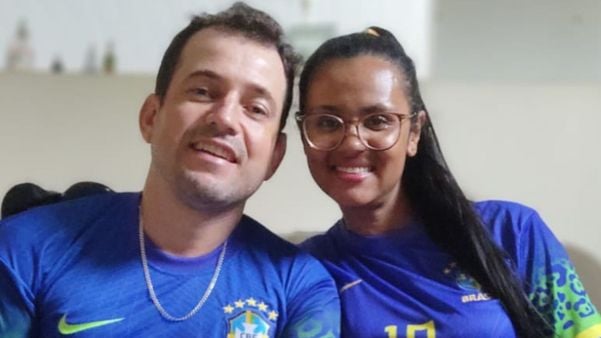 Joenilton Xavier de Assis, de 33 anos – uma das seis vítimas do atropelamento em São Gabriel da Palha – e a esposa Dulcilene Ferreira, de 34 anos. 