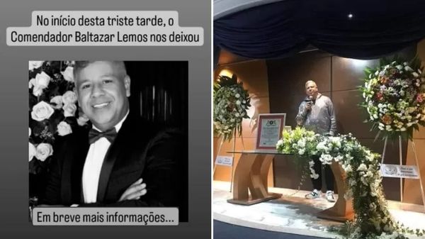 Baltazar Lemos disse que promoveu o próprio velório para saber quem eram os 'amigos de verdade' 