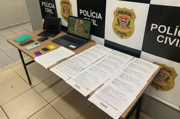 Itens de Alicia apreendidos pela Polícia Civil