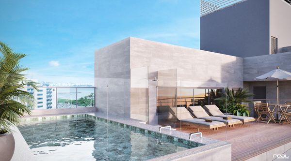  Somados a acabamentos em alto padrão e um design moderno e contemporâneo, o edifício de nove andares é dividido em dois blocos com apartamentos de dois ou três quartos