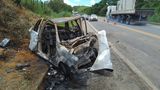 Duas pessoas morrem em acidente com incêndio na BR 101 em Fundão(Ricardo Medeiros)