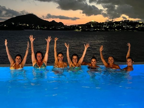 Renata Rasseli, Eulália Chieppe, Mariana Perini, Rachel Martins, Tricia Navarro, Nazaré Neves e Andreia Lopes