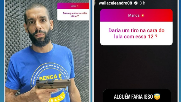 Jogador de vôlei, Wallace posta enquete em rede social sobre dar tiro no presidente Luiz Inácio Lula da Silva