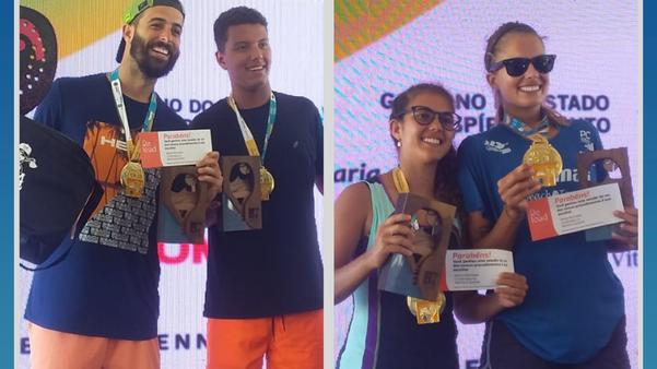 As duplas Raphael e Daniel e Maitê e Luana foram as grandes campeãs entre os profissionais