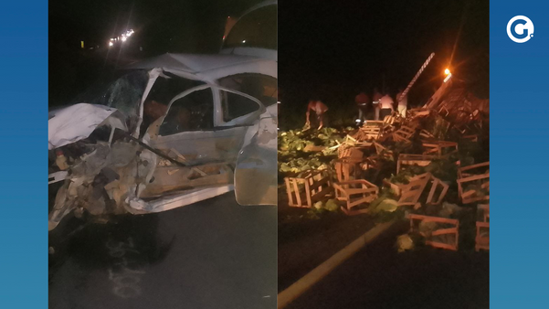 Homem  morre após carro bater em caminhão em Conceição da Barra