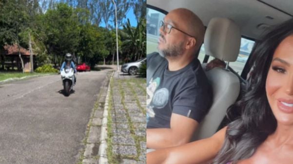 Juliette encontra Belo e Gracyanne Barbosa durante passeio de moto, no Rio de Janeiro: 