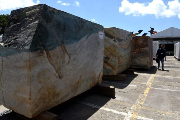 Vitória Stone Fair, feira do seguimento de mármores e granitos, no Pavilhão de Exposições de Carapina, Serra por Carlos Alberto Silva