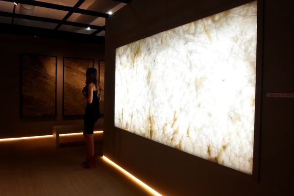 Vitória Stone Fair, feira do seguimento de mármores e granitos, no Pavilhão de Exposições de Carapina, Serra por Carlos Alberto Silva