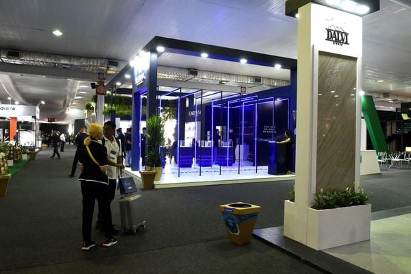 Vitória Stone Fair, feira do seguimento de mármores e granitos, no Pavilhão de Exposições de Carapina, Serra por Carlos Alberto Silva
