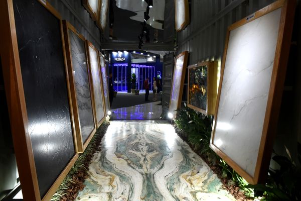 Vitória Stone Fair, feira do seguimento de mármores e granitos, no Pavilhão de Exposições de Carapina, Serra por Carlos Alberto Silva
