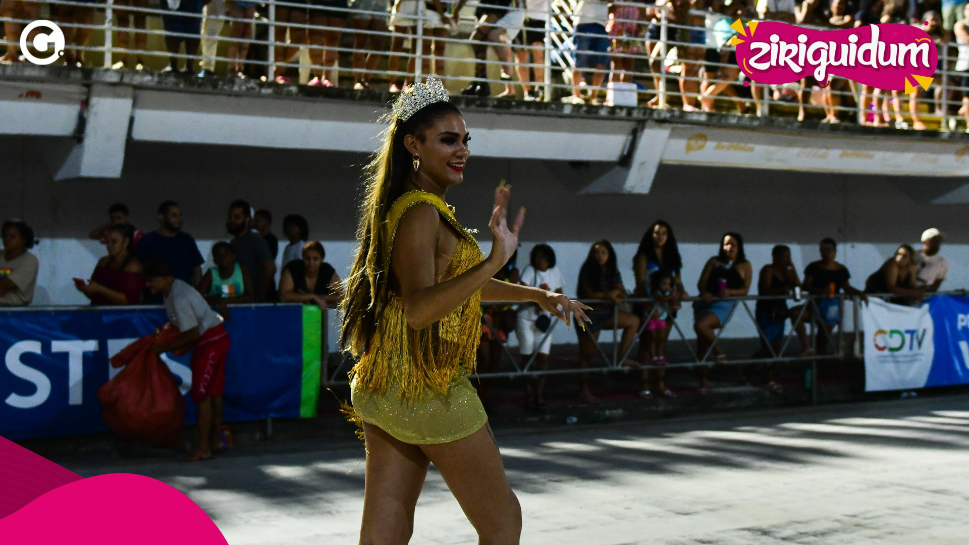 Duda Silva, Rainha Trans do nosso carnaval, esbanjou simpatia durante os ensaios. Crédito: Rodrigo Gavini