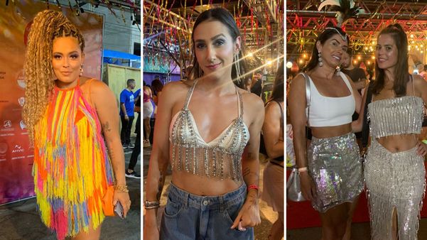 Carnaval de Vitória: brilhos e franjas tomam conta dos looks nos camarotes no 1º dia