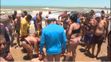 Pai e filha são resgatados após se afogarem em praia de Marataízes (Filipe Vargas )