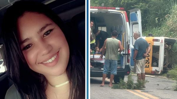 A motorista de uma Kombi escolar, Renata Gonçalves de Sousa, de 32 anos, morreu em um acidente