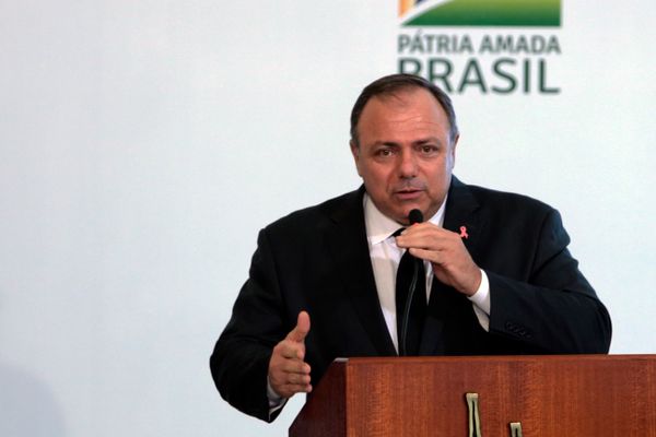 O ministro da Saúde, Eduardo Pazuello, participa do lançamento do Programa Genomas Brasil no Palácio do Planalto