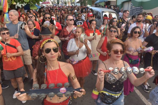 Foliões e representantes de blocos do Centro de Vitória protestam contra cancelamento de desfile por Ricardo Medeiros