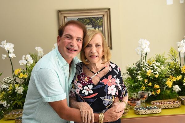 André Pimenta e a mãe