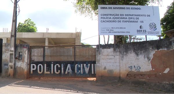 Obra de nova delegacia está parada em Cachoeiro por Matheus Martins