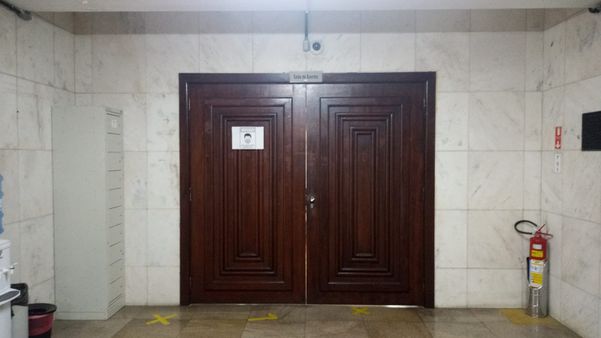 Local onde está sendo realizado o julgamento de Jesús Figón, no Centro de Vitória por Vinicius Zagoto