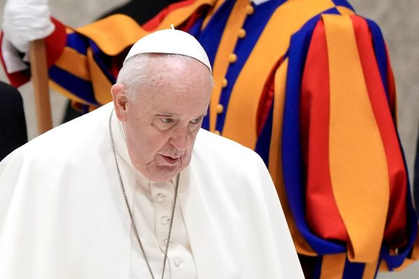 O papa Francisco participa de audiência com reitores