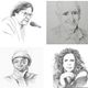 Tom Jobim, Cariê Lindenberg, Milton Nascimento e Gal Costa: exposição “Retratos da Poesia” de Wagner Veiga